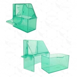 Comedero con cajón extraíble Verde – Idia